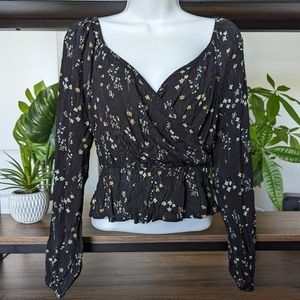 Tilly's Ivy and Main Long Sleeve Floral Blouse NWT